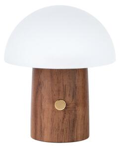 Biała/w ciemnym naturalnym kolorze lampa stołowa LED (wysokość 7 cm) Alice Mushroom – Gingko