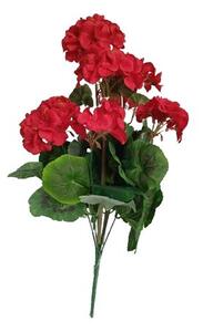 Sztuczny kwiat Muszkatel czerwony, 47 cm