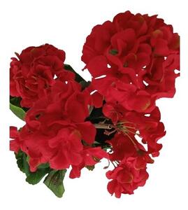 Sztuczny kwiat Muszkatel czerwony, 47 cm