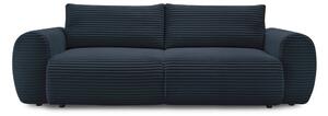 Ciemnoniebieska sztruksowa rozkładana sofa 257 cm Lucien – Bobochic Paris