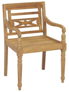 Krzesła Batavia, 6 szt., lite drewno tekowe