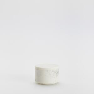 Reserved - Mały marmurowy pojemnik - Biały