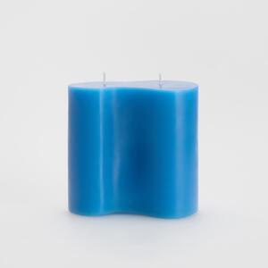 Reserved - Świeca o nieregularnym kształcie - Niebieski