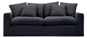 Antracytowa lniana sofa 240 cm Nora – Kave Home