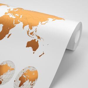 Tapeta globusy z mapą świata