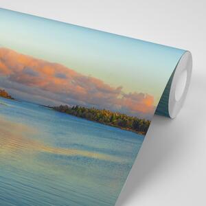 Samoprzylepna fototapeta jezioro i zachód słońca