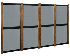 Parawan 4-panelowy, czarny, 280 x 170 cm