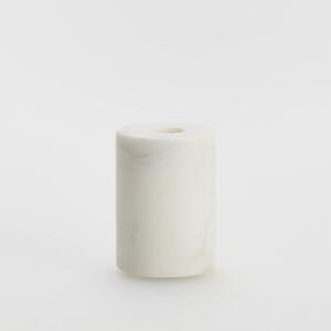 Reserved - Marmurowy świecznik - Biały