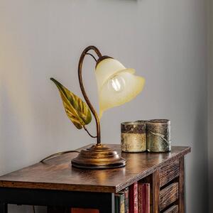 Lampa stołowa Miranda ONLI, brązowy / mosiężny, salon / jadalnia, metal, florentyński