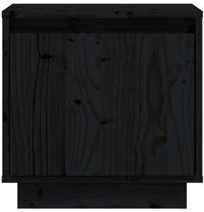 Czarna drewniana szafka nocna w stylu skandynawskim - Vefo