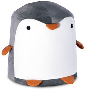 Szara pufa dla chłopca pingwin - Sturli 3X