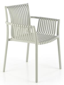 Szare nowoczesne krzesło do ogrodu - Darlox