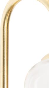 Klasyczny Kinkiet / Lampa scienna złoty ze szkłem - Elien Oswietlenie wewnetrzne