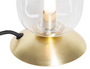 Klasyczna lampa stołowa złota ze szkłem - Elien Oswietlenie wewnetrzne