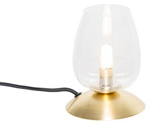 Klasyczna lampa stołowa złota ze szkłem - Elien Oswietlenie wewnetrzne