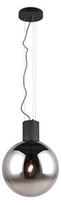 Czarna lampa wisząca LED ze szklanym kloszem ø 50 cm Cipallone – CINQUE