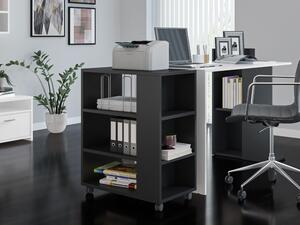 Czarny mobilny stolik pomocniczy biurowy - Besti