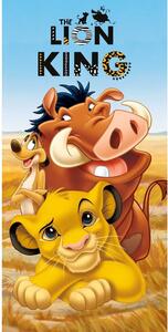 Niebiesko-brązowy bawełniany ręcznik dziecięcy 70x140 cm Lion King – Jerry Fabrics