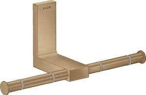 Axor Universal Rectangular uchwyt na papier toaletowy podwójny brąz szczotkowany 42657140
