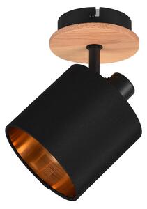 Czarno-naturalna lampa punktowa ø 12 cm Tommy – Reality