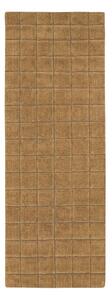 Wełniany chodnik tkany ręcznie w kolorze ochry 80x230 cm Mosaic Ochre – Lorena Canals