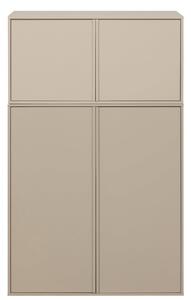 Kremowa szafa modułowa z litego drewna sosnowego 100x150 cm Daily – vtwonen