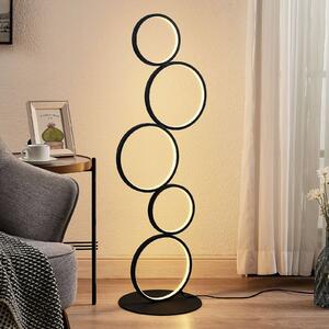 Lampa stojąca LED Jacek Lindby, czarny, salon / jadalnia, metal, nowoczesny
