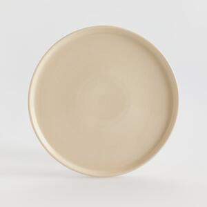 Reserved - Ceramiczny talerz z kamionki - Beżowy