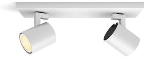 Lampa Sufitowa Philips Hue, Philips Hue Runner, ściemnialny, biały, salon, aluminium, nowoczesny