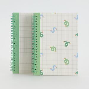 Reserved - Notes z dziecięcym motywem (2 szt.) - Zielony