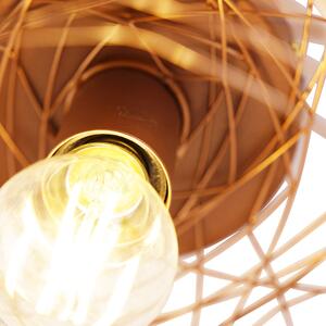 Designerska lampa sufitowa miedziana owalna - Sarella Oswietlenie wewnetrzne