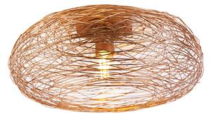 Designerska lampa sufitowa miedziana owalna - Sarella Oswietlenie wewnetrzne