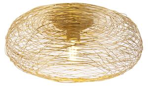 Designerska lampa sufitowa złoty owalny - Sarella Oswietlenie wewnetrzne