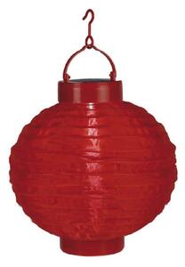 Czerwony ogrodowy lampion solarny LED Star Trading, ø 30 cm