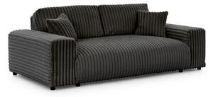 Ciemnoszara sztruksowa sofa 213 cm Justin – Ropez