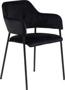 Krzeso do jadalni Design Scandinavia Lima (zestaw 2 szt.), tkanina, czarne