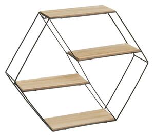 Czarno-naturalna piętrowa półka 50 cm – Casa Selección