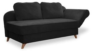 Antracytowy sztruksowy szezlong (prawostronny) Chic Charlotte – Miuform