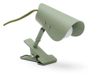 Zielona metalowa lampa stołowa z klipsem (wysokość 16 cm) Jula – Kave Home