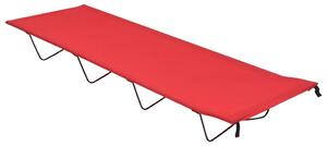 Łóżko polowe, 180x60x19 cm, tkanina Oxford i stal, czerwone