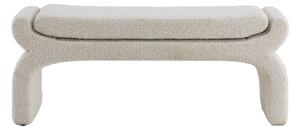 Kremowa ławka z materiału bouclé Nafya – Light & Living