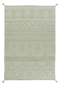 Jasnozielony bawełniany dywan tkany ręcznie odpowiedni do prania 170x240 cm Tribu Olive – Lorena Canals