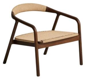 Fotel drewniany/bez obicia w ciemnym naturalnym kolorze Derile – Kave Home