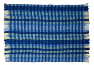 Niebieski koc z mieszanki wełny 140x200 cm Loom – Hübsch