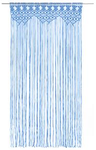 Zasłona z makramy, niebieska, 140 x 240 cm, bawełna