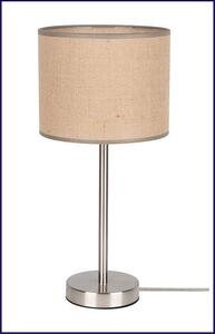 Beżowa lampka nocna stołowa z abażurem - A101-Fixa