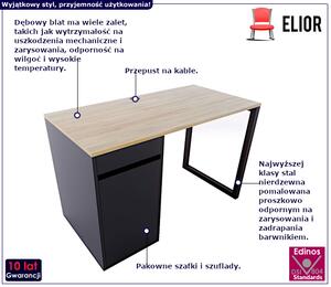 Dębowe biurko w stylu nowoczesnym - Alfea 4X