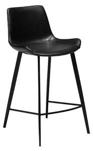 Czarny hoker z imitacji skóry DAN–FORM Denmark Hype, wys. 91 cm