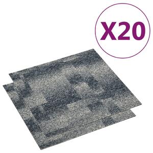 Podłogowe płytki dywanowe, 20 szt., 5 m², ciemnoniebieskie