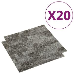 Podłogowe płytki dywanowe, 20 szt., 5 m², szare